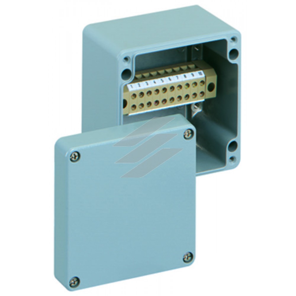 Корпус ALR 1010-4 (100х100х81мм), алюминий, клемма 10х4мм², гладкие стенки, IP66, Spelsberg